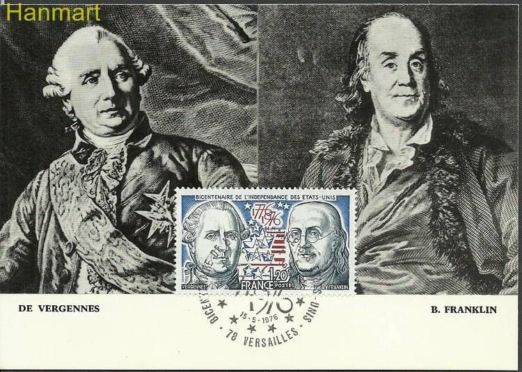 Znaczek Francja 1976 Mi 1963 Karta Max