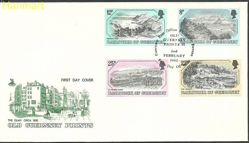 Znaczek Guernsey 1982 Mi 241-244 FDC
