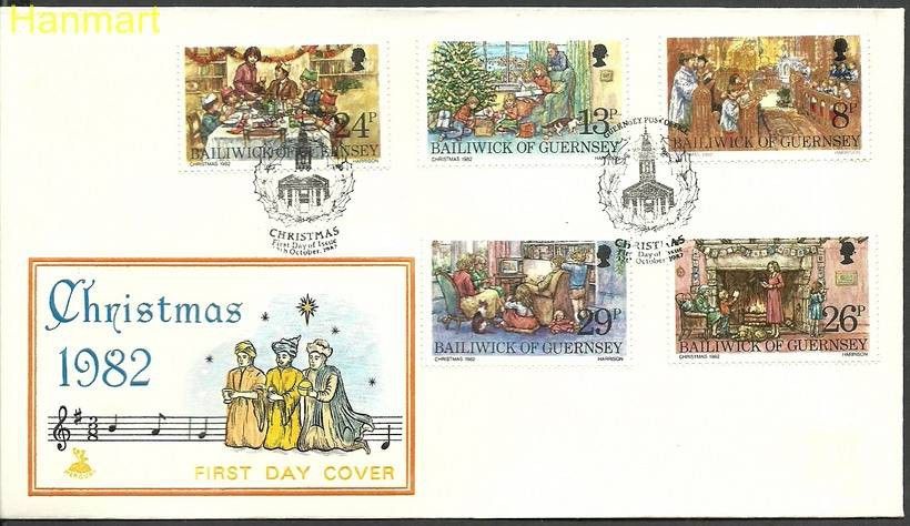 Znaczek Guernsey 1982 Mi 255-259 FDC