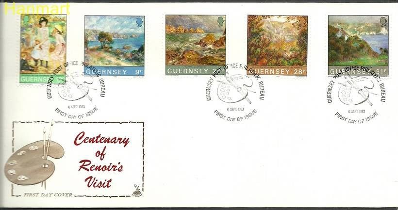 Znaczek Guernsey 1983 Mi 269-273 FDC