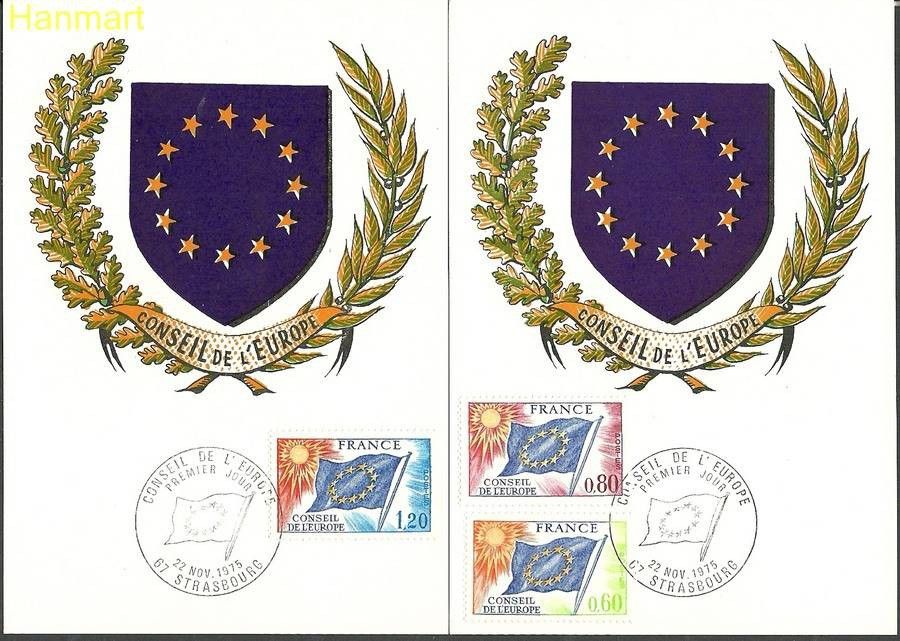 Znaczek Francja 1975 Mi die16-18b Karta Max