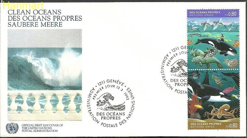 Znaczek Narody Zjednoczone Genewa 1992 Mi 213-214 FDC