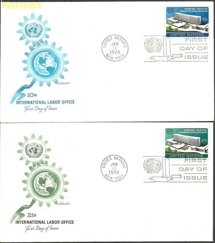 Znaczek Narody Zjednoczone Nowy Jork 1974 Mi 264-265 FDC