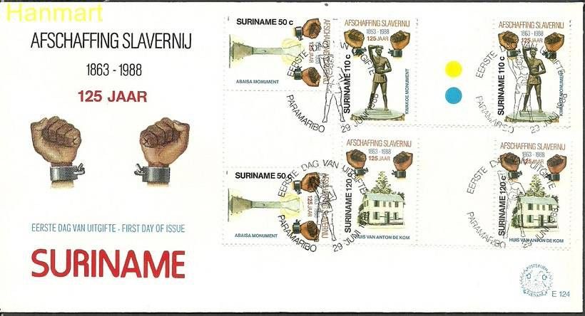 Znaczek Surinam 1988 Mi gut1268-1270d FDC