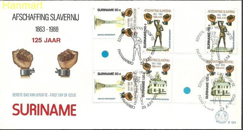 Znaczek Surinam 1988 Mi gut1268-1270f FDC