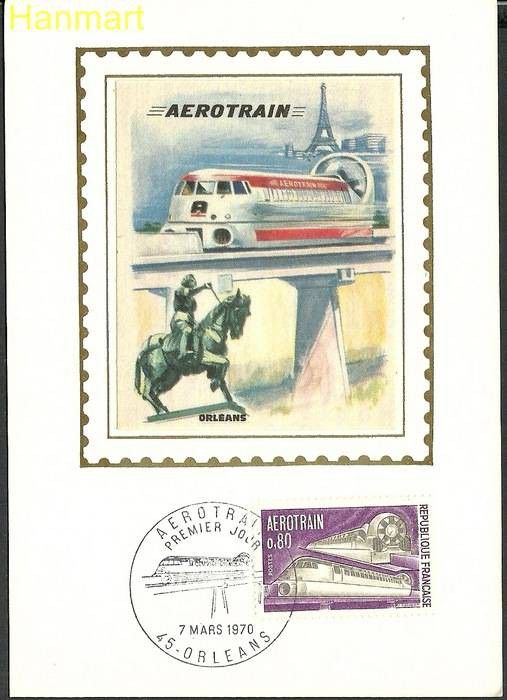 Znaczek Francja 1970 Mi S1701 Karta Max