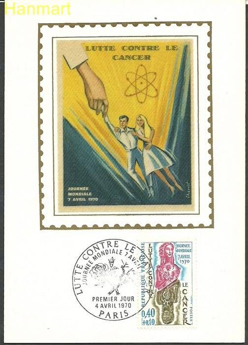 Znaczek Francja 1970 Mi S1706 Karta Max