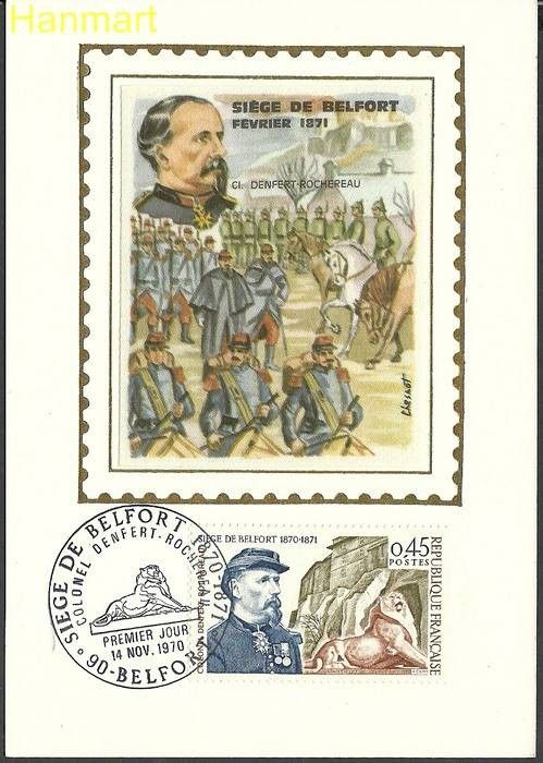 Znaczek Francja 1970 Mi S1731 Karta Max