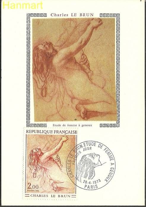 Znaczek Francja 1973 Mi S1828 Karta Max