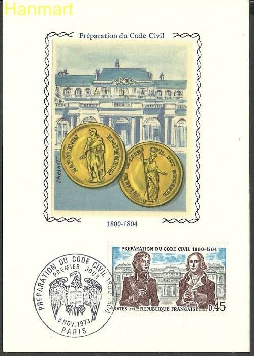 Znaczek Francja 1973 Mi S1853 Karta Max