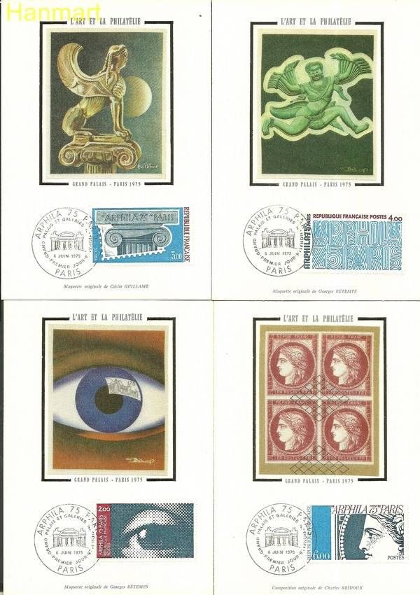 Znaczek Francja 1975 Mi S1923-1926 Karta Max