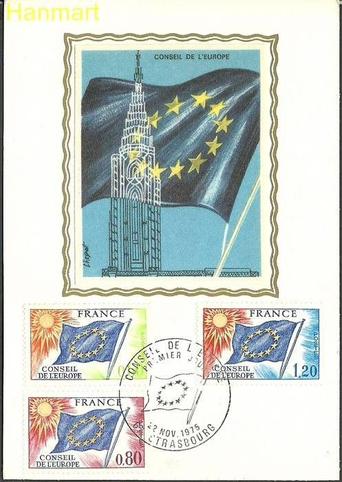 Znaczek Francja 1975 Mi Sdie16-18 Karta Max