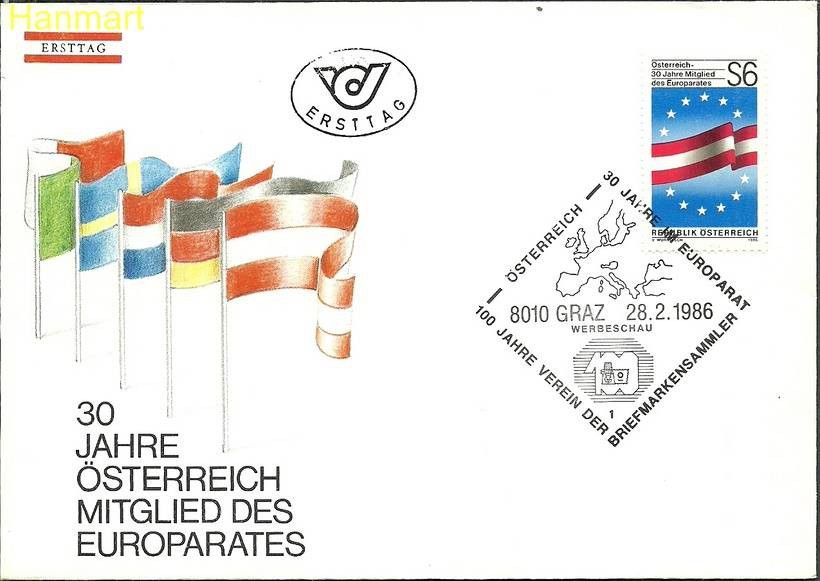 Znaczek Austria 1986 Mi 1842 FDC