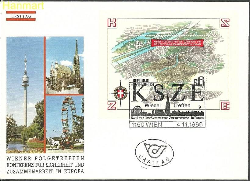 Znaczek Austria 1986 Mi bl 8 FDC