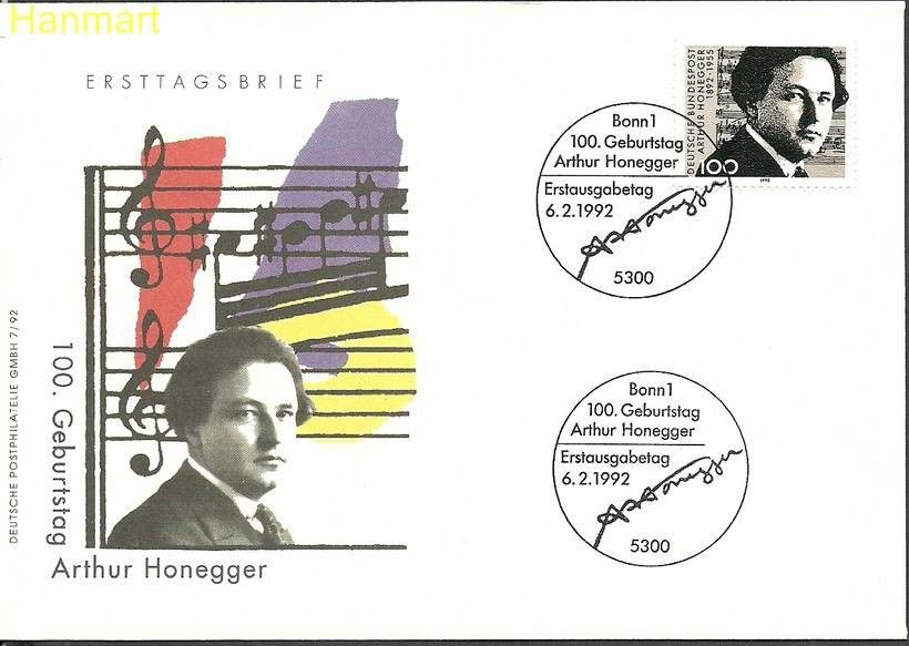 Znaczek Niemcy 1992 Mi 1596 FDC