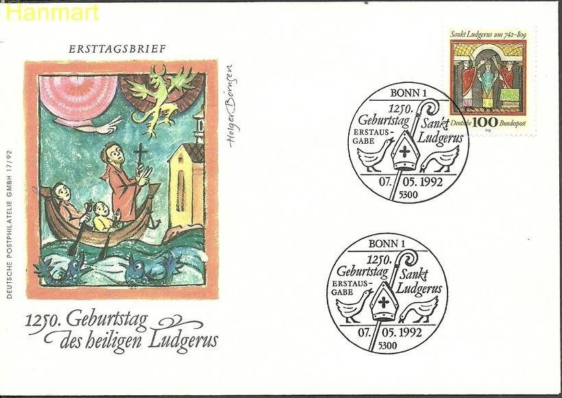 Znaczek Niemcy 1992 Mi 1610 FDC