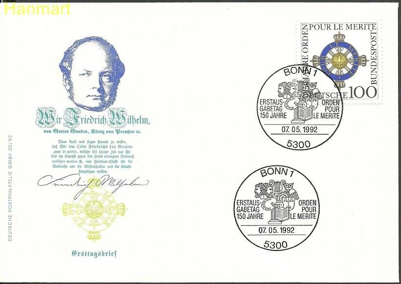 Znaczek Niemcy 1992 Mi 1613 FDC