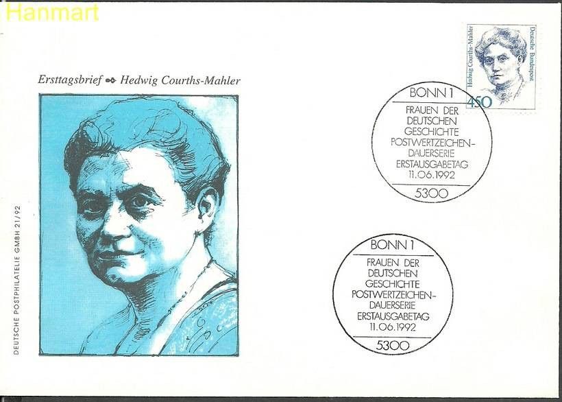Znaczek Niemcy 1992 Mi 1614 FDC