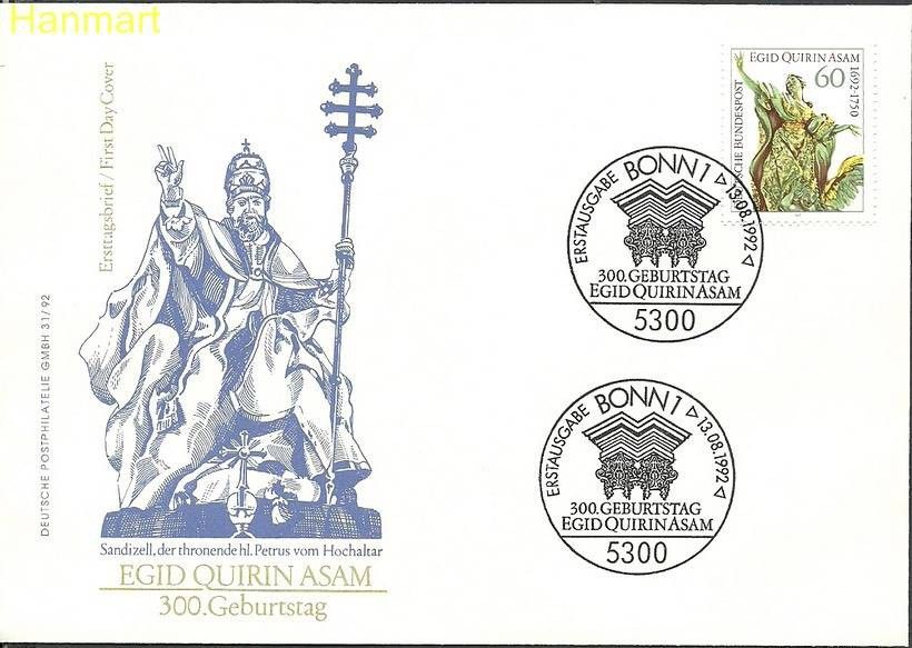 Znaczek Niemcy 1992 Mi 1624 FDC