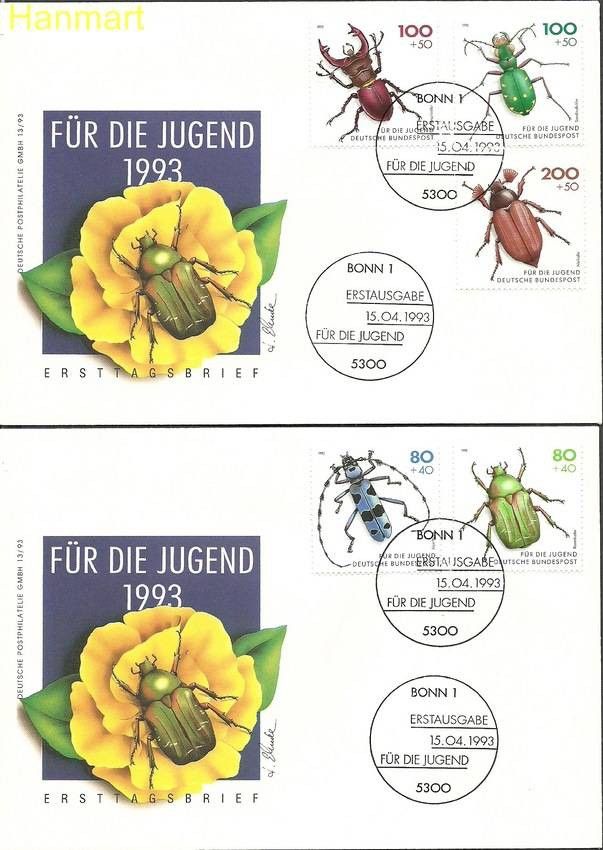 Znaczek Niemcy 1993 Mi 1666-1670 FDC