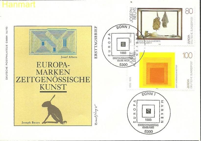 Znaczek Niemcy 1993 Mi 1673-1674 FDC