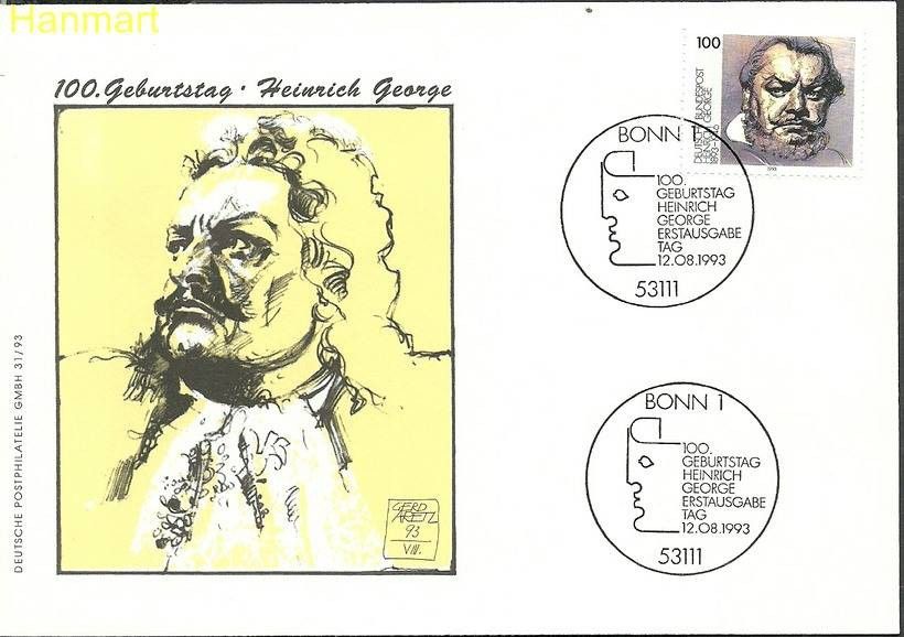 Znaczek Niemcy 1993 Mi 1689 FDC
