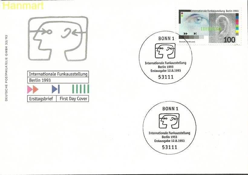 Znaczek Niemcy 1993 Mi 1690 FDC