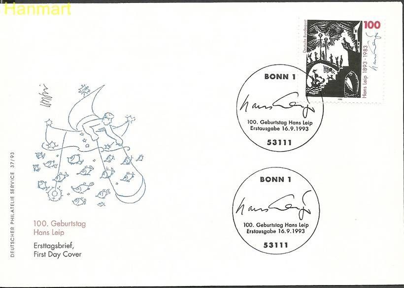Znaczek Niemcy 1993 Mi 1694 FDC