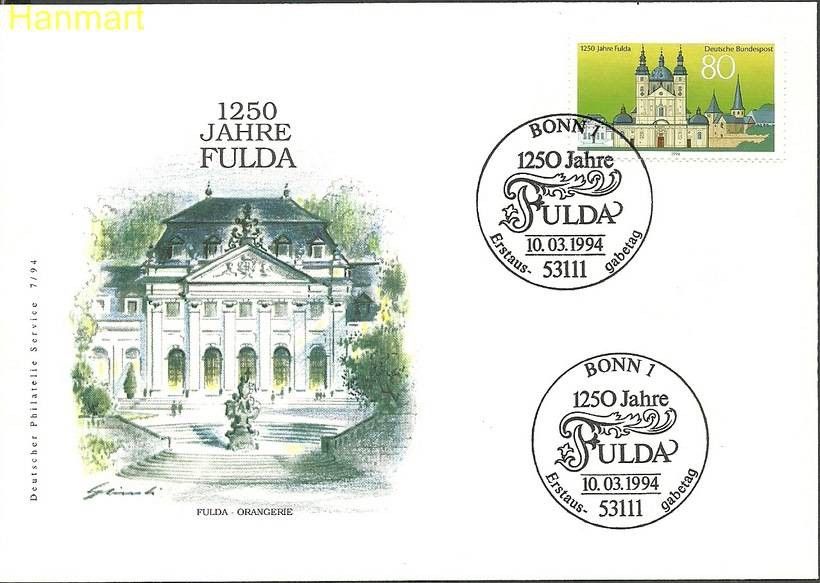 Znaczek Niemcy 1994 Mi 1722 FDC
