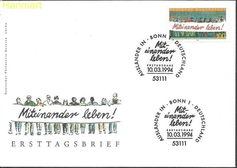 Znaczek Niemcy 1994 Mi 1725 FDC