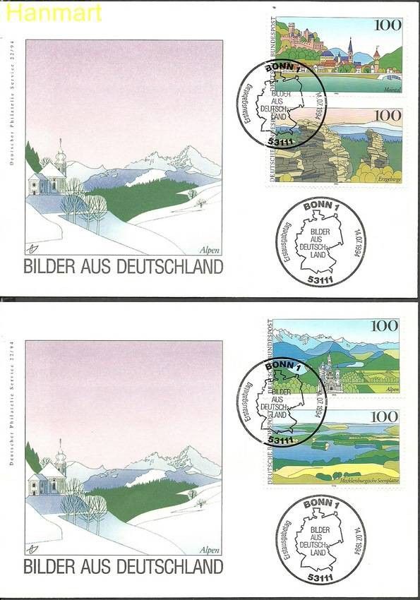 Znaczek Niemcy 1994 Mi 1742-1745 FDC