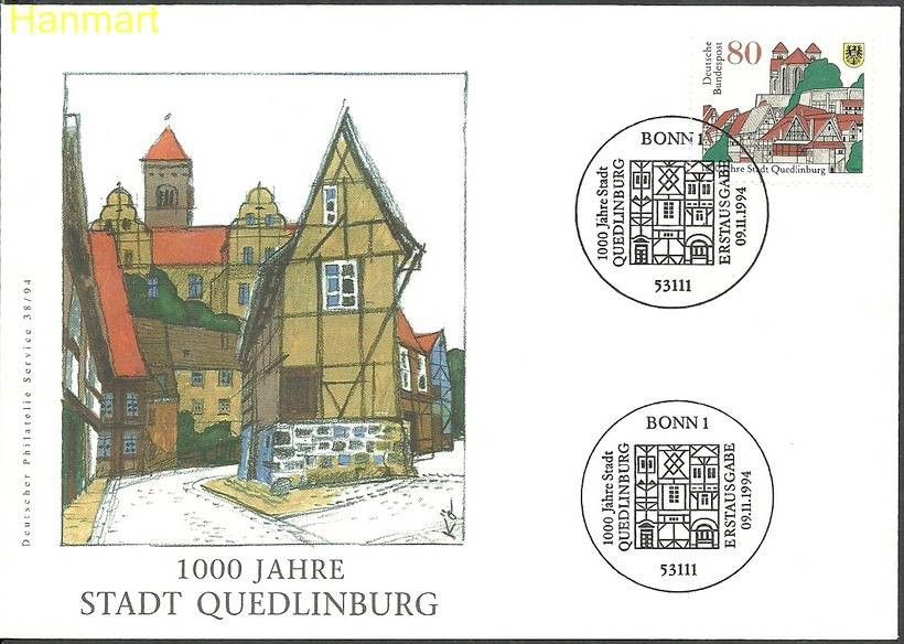 Znaczek Niemcy 1994 Mi 1765 FDC