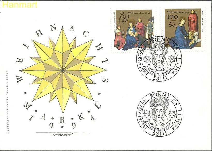 Znaczek Niemcy 1994 Mi 1770-1771 FDC