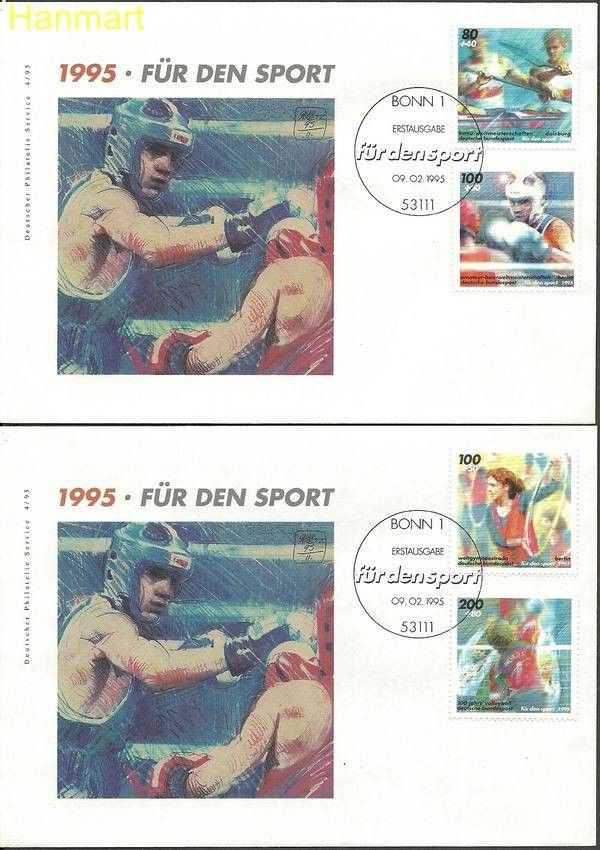 Znaczek Niemcy 1995 Mi 1777-1780 FDC