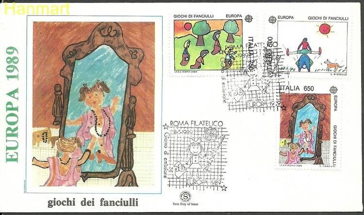 Znaczek Włochy 1989 Mi 2078-2080 FDC