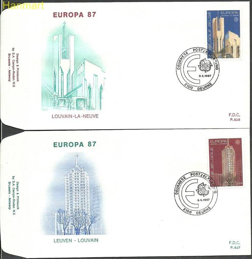 Znaczek Belgia 1987 Mi 2303-2304 FDC
