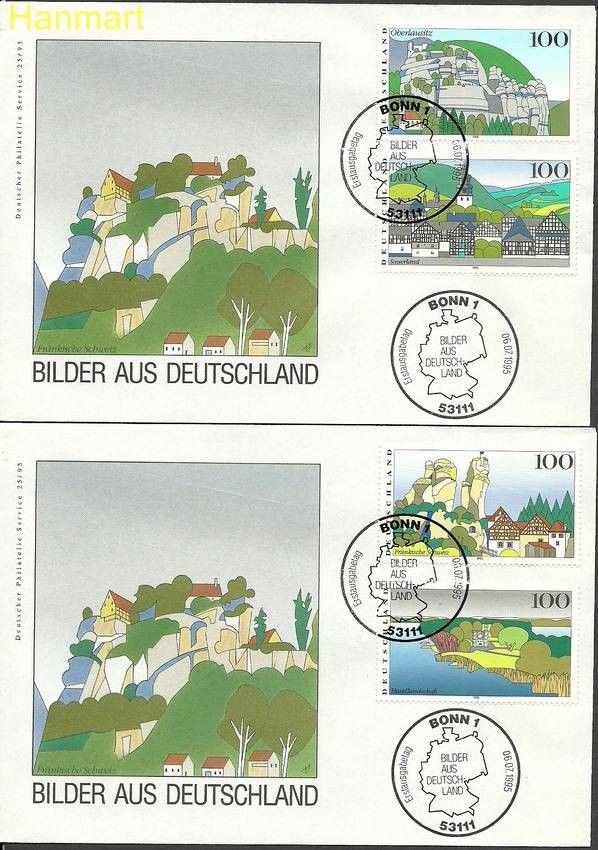 Znaczek Niemcy 1995 Mi 1807-1810 FDC