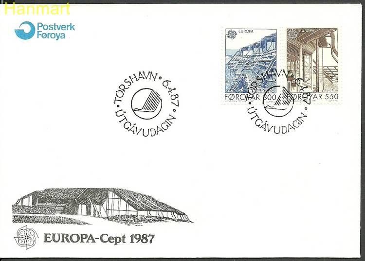 Znaczek Wyspy Owcze 1987 Mi 149-150 FDC