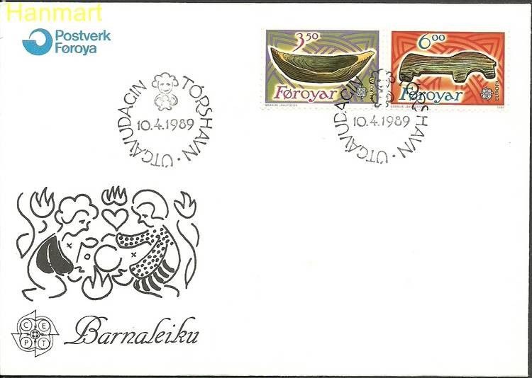 Znaczek Wyspy Owcze 1989 Mi 184-185 FDC