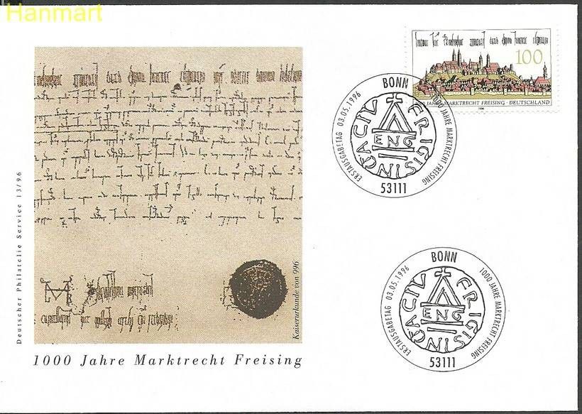 Znaczek Niemcy 1996 Mi 1856 FDC