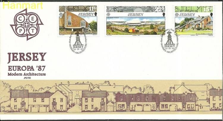 Znaczek Jersey 1987 Mi 405-407 FDC