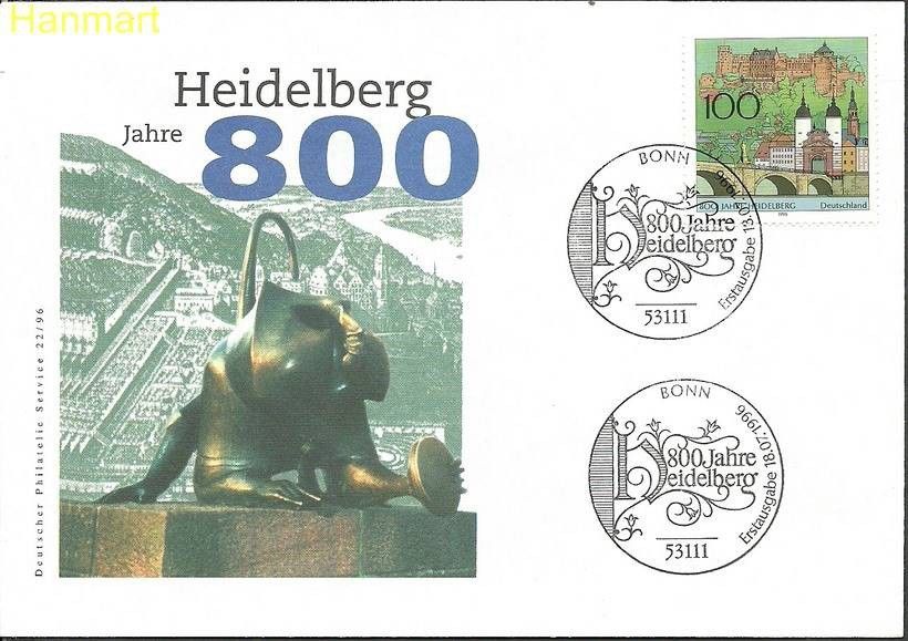 Znaczek Niemcy 1996 Mi 1868 FDC