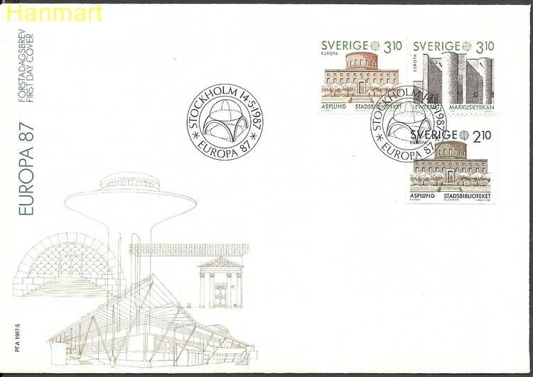 Znaczek Szwecja 1987 Mi 1428-1430 FDC