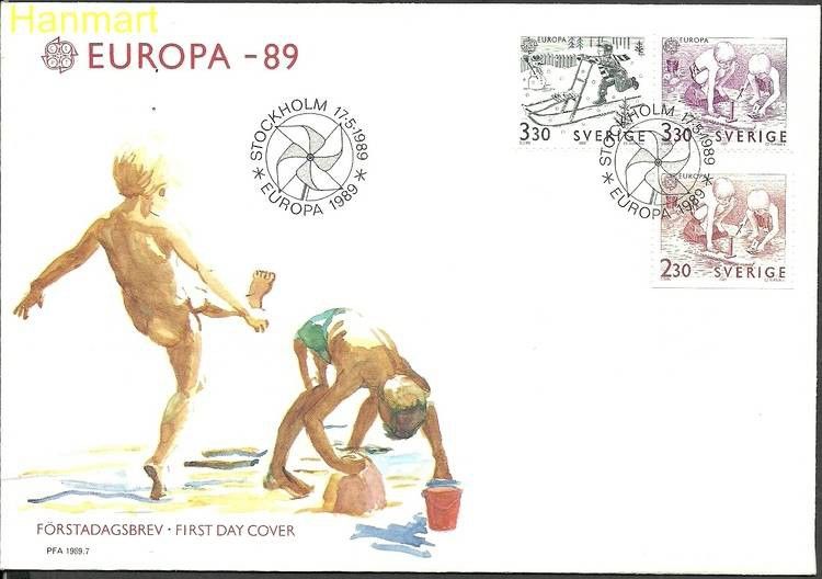 Znaczek Szwecja 1989 Mi 1549-1551 FDC