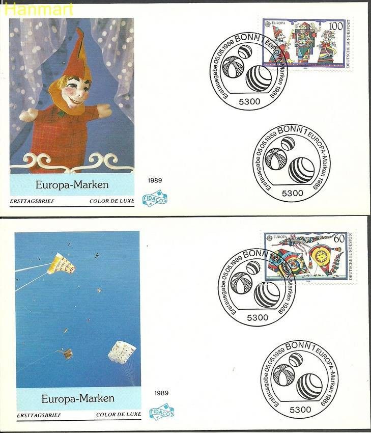 Znaczek Niemcy 1989 Mi 1417-1418 FDC