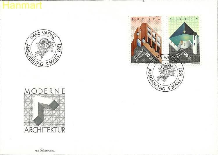 Znaczek Liechtenstein 1987 Mi 916-917 FDC