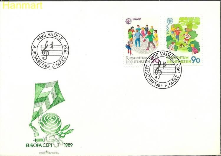 Znaczek Liechtenstein 1989 Mi 960-961 FDC