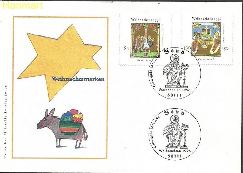 Znaczek Niemcy 1996 Mi 1891-1892 FDC