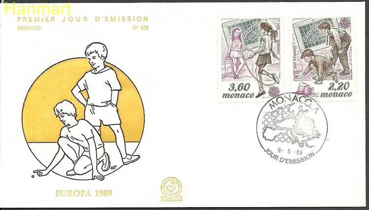 Znaczek Monako 1989 Mi 1919-1920 FDC