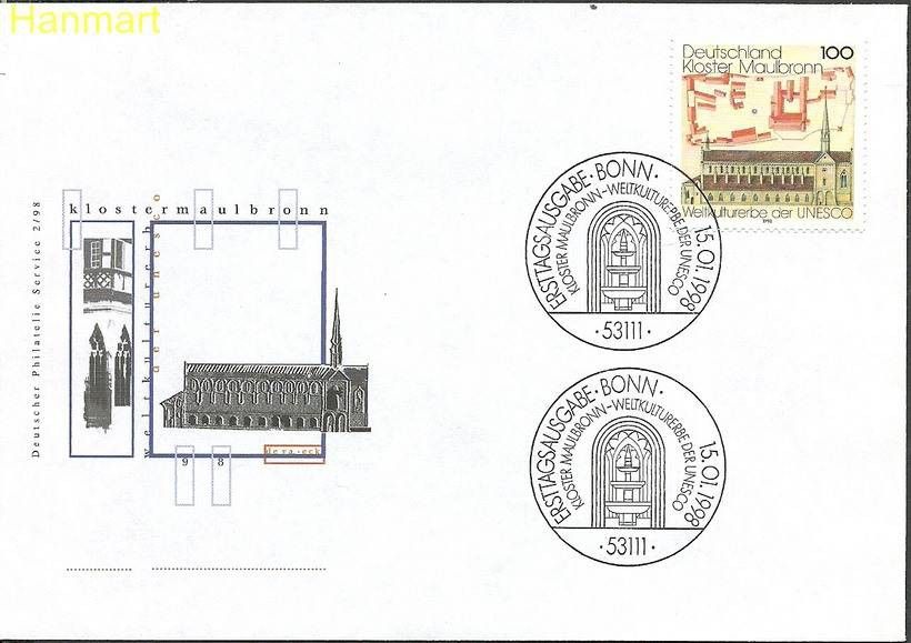 Znaczek Niemcy 1998 Mi 1966 FDC